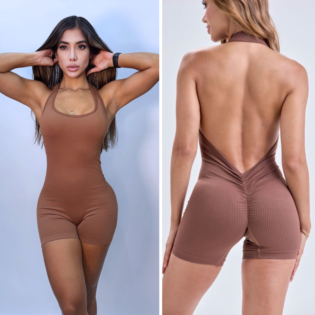 ENTERIZO SEAMLESS CORTO HALTER