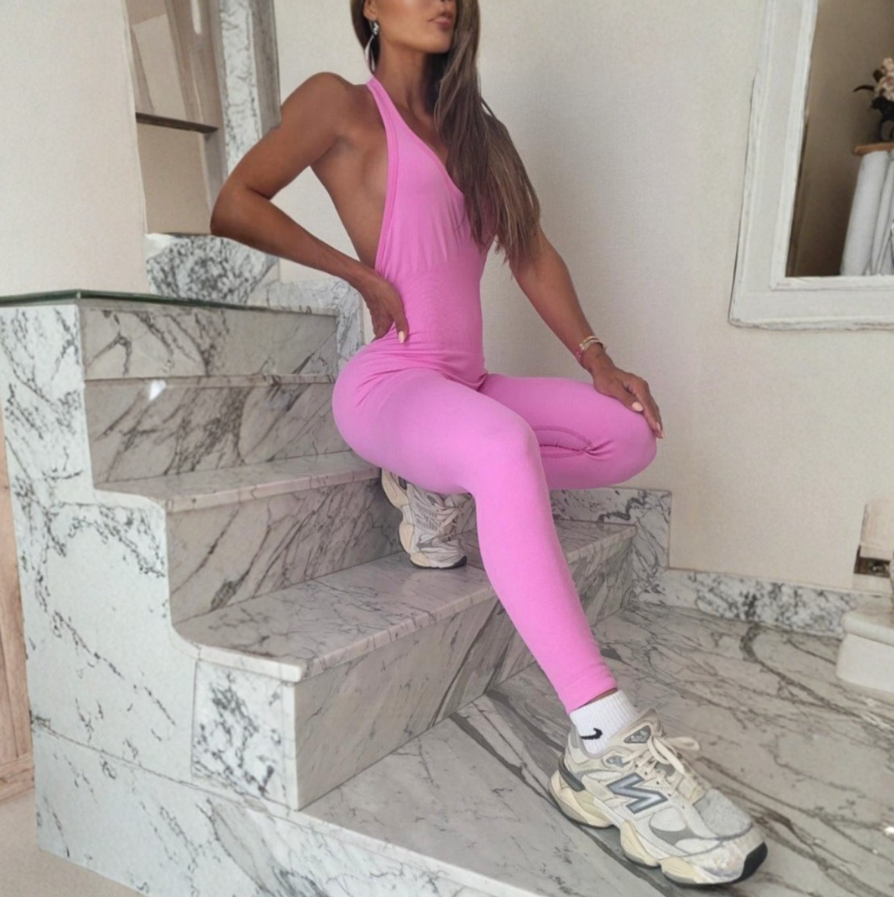 ENTERIZO SEAMLESS LARGO HALTER
