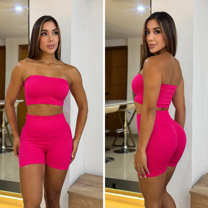 SET SHORT + TOP STRAPLE