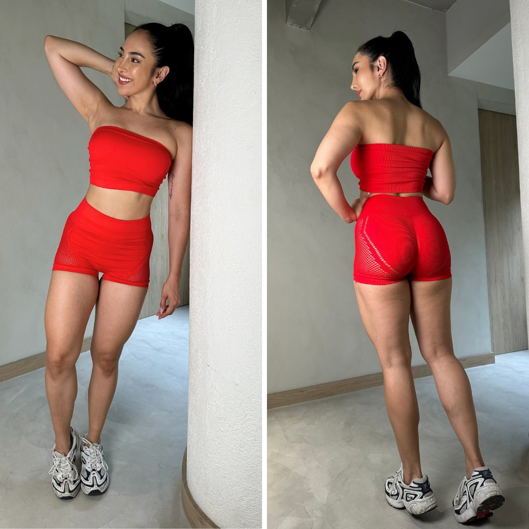 SET SHORT + TOP STRAPLE