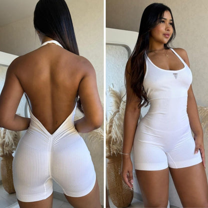 ENTERIZO SEAMLESS CORTO HALTER